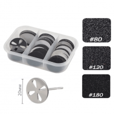 Set of Replacement Abrasives 20 mm (60 pcs.) with Pedicure Disc 20 mm