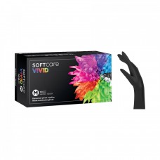Soft Care VIVID Nitrile Gloves Black 100 pcs/box L