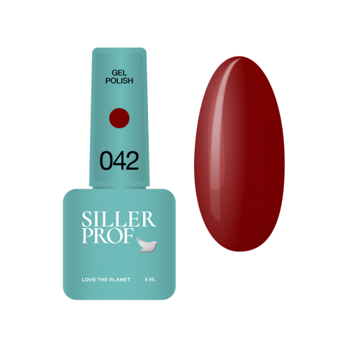 Гель-лак Siller №42 (глубокий бордовый), 8 мл