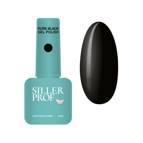 Гель-лак Siller Pure Black (чернее черного), 8 мл