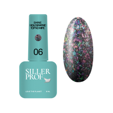 Siller Shine Holografic Top No Wipe №6, 8 ml