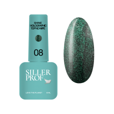 Siller Shine Holografic Top No Wipe №8, 8 ml