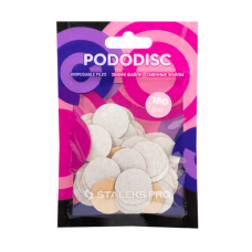 White Replacement Files for Pedicure Disc 180 grit STALEKS PRO EXPERT PODODISC M 50 pcs