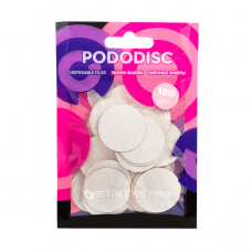 White Replacement Files for Pedicure Disc 180 grit STALEKS PRO EXPERT PODODISC L 50 pcs