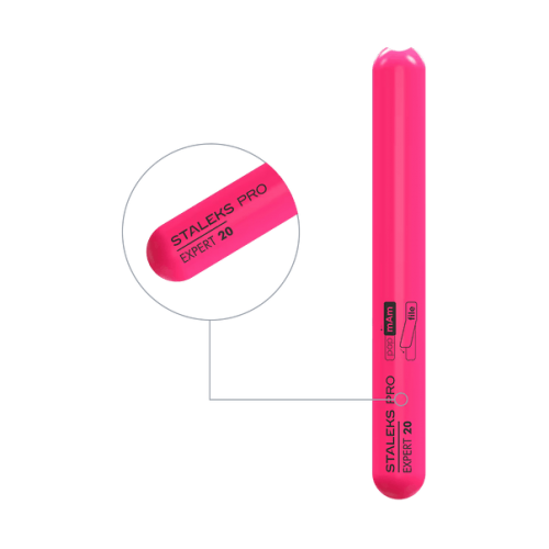Plastic Straight Base File with Slanted Edge STALEKS PRO EXPERT 20