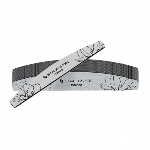 Минерални пили за нокти STALEKS PRO EXPERT 40 150/180 грит (Полумесец) 25 бр