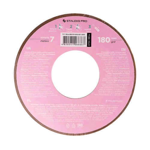 Refill White Abrasive papmAm Belt for Bobbin 180 grit STALEKS PRO EXPERT