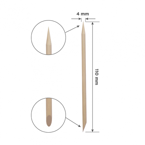Orange Wood Sticks 11 cm STALEKS PRO EXPERT 100 pcs