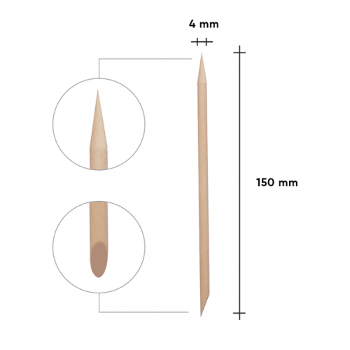 Orange Wood Sticks 15 cm STALEKS PRO EXPERT 10 pcs