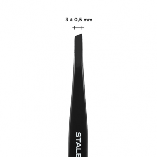 Eyebrow Tweezers STALEKS PRO EXPERT 11 TYPE 4 Black (narrow slanted)