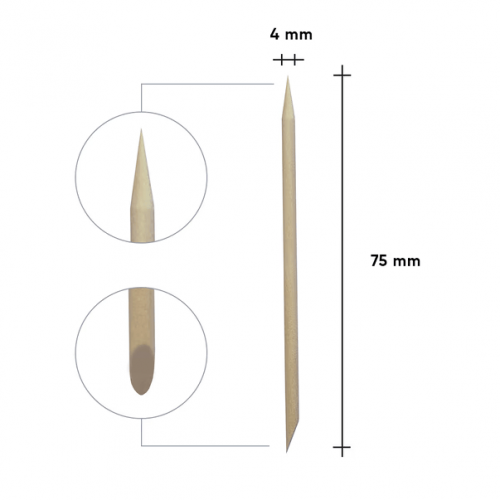 Orange Wood Sticks EXPERT STALEKS PRO 7.5 cm (100 pcs)