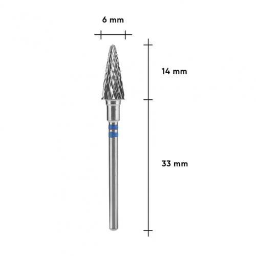 Carbide Drill Bit Cone for Left-Handed Users STALEKS PRO EXPERT 6 x 14 mm – Blue