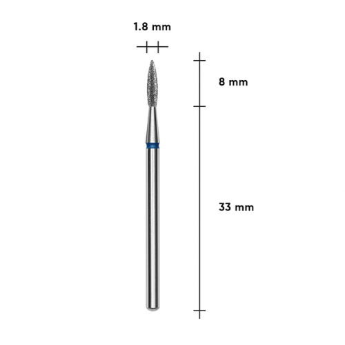 Sharp Flame Diamond Drill Bit STALEKS PRO EXPERT 1.8 x 8 mm – Blue