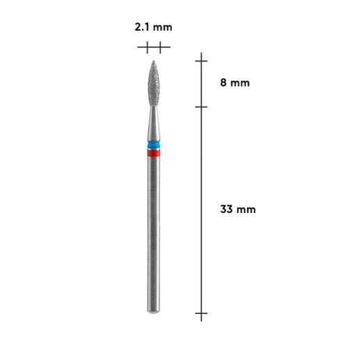 Sharp Flame Diamond Drill Bit STALEKS PRO DUO EXPERT 2.1 x 8 mm – Red/Blue