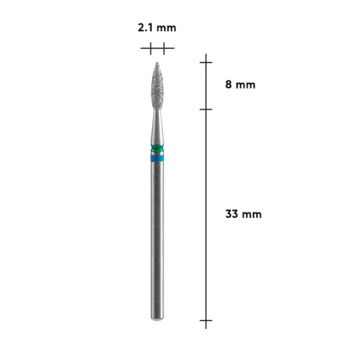 Sharp Flame Diamond Drill Bit STALEKS PRO DUO EXPERT 2.1 x 8 mm – Blue/Green