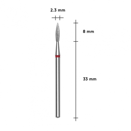 Sharp Flame Diamond Drill Bit STALEKS PRO EXPERT 2.3 x 8 mm – Red