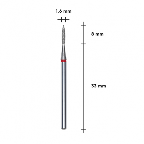 Sharp Flame Diamond Drill Bit STALEKS PRO EXPERT 1.6 x 8 mm – Red