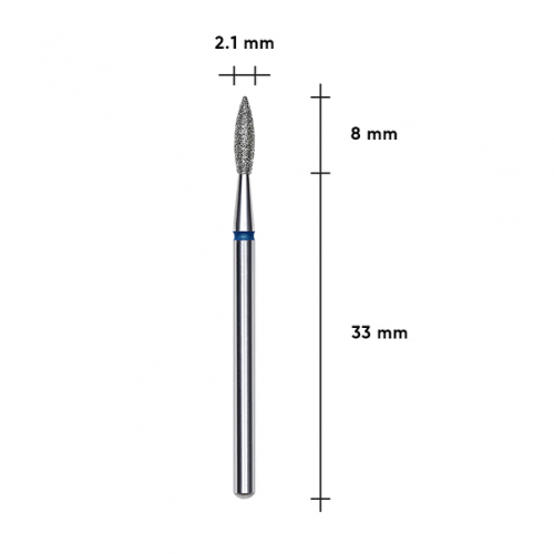 Sharp Flame Diamond Drill Bit STALEKS PRO EXPERT 2.1 x 8 mm – Blue