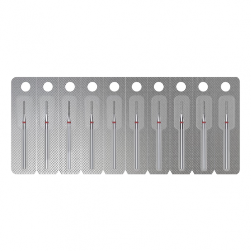 Rounded Cylinder Diamond Drill Bit STALEKS PRO EXPERT 1.4 x 8 mm – Red