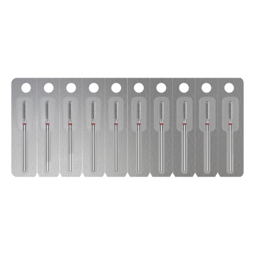 Rounded Cylinder Diamond Drill Bit STALEKS PRO EXPERT 2.5 x 10 mm – Red