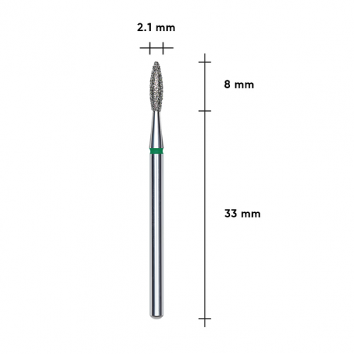 Sharp Flame Diamond Drill Bit STALEKS PRO EXPERT 2.1 x 8 mm – Green