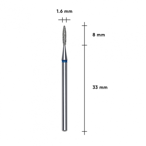 Sharp Flame Diamond Drill Bit STALEKS PRO EXPERT 1.6 x 8 mm – Blue