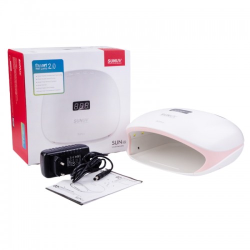 Manicure Lamp SUN 48W, White with pink insert